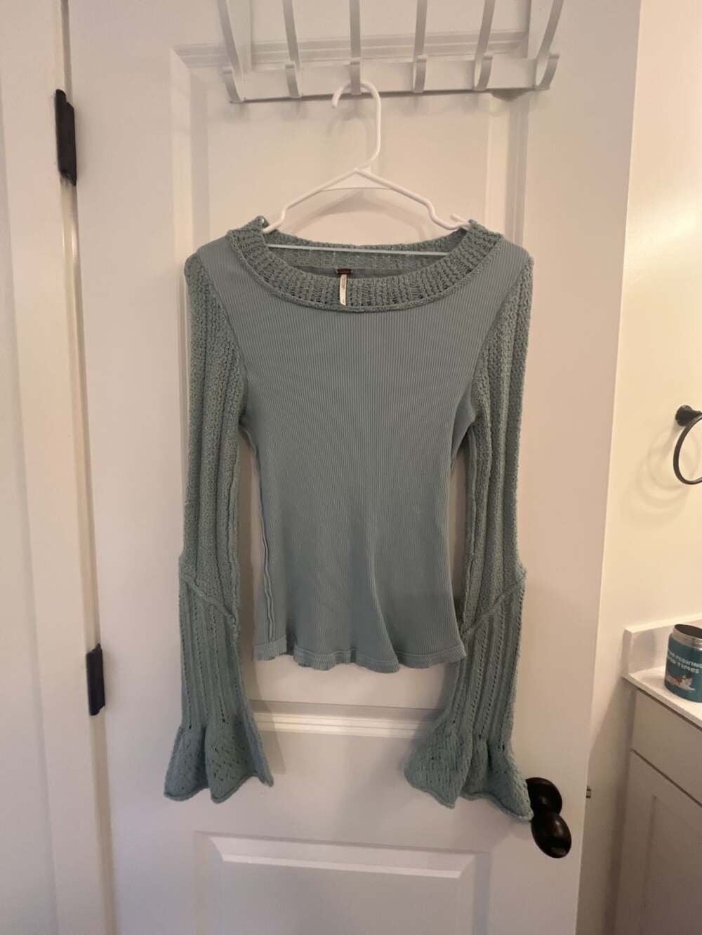 Free People Cuffing Season Long Sleeve Ribbed Knit Top